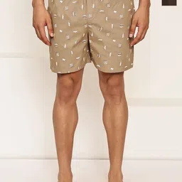 The Roadster Lifestyle Co Pack Of 2 Printed Pure Cotton Boxers-RDBX_155Brown-Beige_Pack-2-image-25