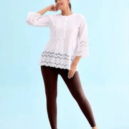 Go Colors Brown Solid Leggings-picture-36
