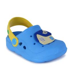 Passion Petals Kids Blue Back Strap Clogs-image-1