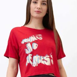 SPYKAR Red Print T-Shirt-image-42