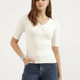United Colors of Benetton Off White Top-image-102