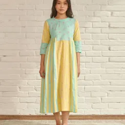 Prakriti Jaipur Multi-Colored Iris Color-block Midi Dress image 1