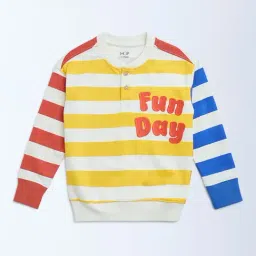 HOP Kids by Westside Multicolour Striped Cotton-Blend Sweatshirt-picture-33