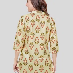 Saree Swarg Lime Green Printed A Line Kurti image 2