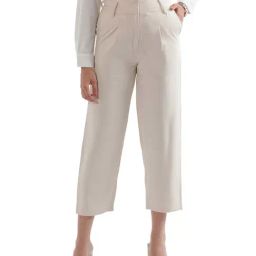 Centrestage Off-White Mid Rise Cropped Pants-image-30