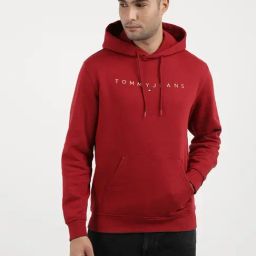 Tommy Hilfiger Red Cotton Regular Fit Printed Hooded Sweatshirt-picture-36