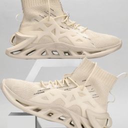 Atom Men's Alpha SoftBounce Beige Running Shoes image 1