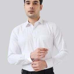 Park Avenue White Slim Fit Self Pattern Shirt-picture-26