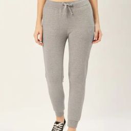 Sera Grey Melange Textured Joggers-image-49