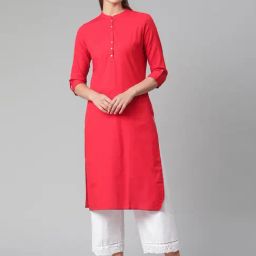 Divena Red Straight Kurta-image-12