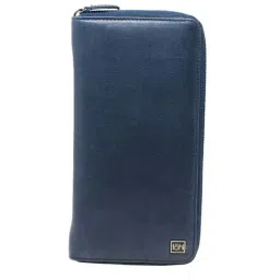 Tohl Navy Casual Leather Zip-Around Wallet for Men-26