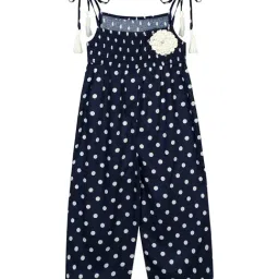 Budding Bees Kids Blue Printed Jumpsuit-picture-10