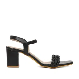 Iconics Women's Black Ankle Strap Sandals-image-92