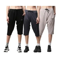 Vimal Jonney Multicolor Capris (Pack of 3)-55
