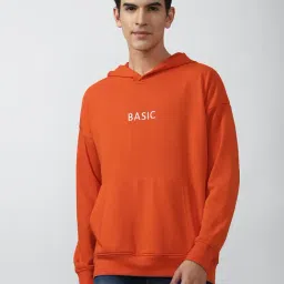 Forever 21 Orange Regular Fit Hooded Sweatshirt-picture-27