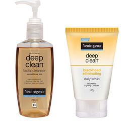 Neutrogena Deep Clean Facial Cleanser & Deep Clean Black Head Eliminating Scrub-45