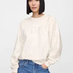 GAP White Relaxed Fit Graphic Sweatshirt-image-63