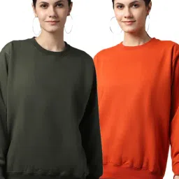 Vimal Jonney Green & Orange Fleece Pullover - Pack of 2-picture-24