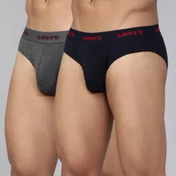 Levi's Black & Grey Cotton Regular Fit Briefs - Pack Of 2-picture-40