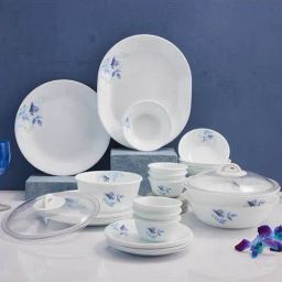 Corelle Multicolor Glass Blue Floral 828Ml Curry Noodle Bowl-image-3