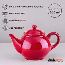BlackCarrot Red & White Stoneware Coffee Mug & Kettle Set image 4