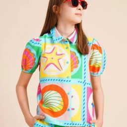VERO MODA GIRL Cloud Dancer Abstract Regular Fit Shirt-image-70