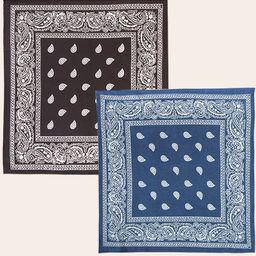 Ravaiyaa Unisex Pack Of 2 Paisley Printed Pure Cotton Bandana-image-43