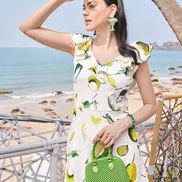 MILOST Printed A-Line Mini Dress-image-80