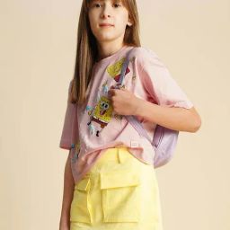 VERO MODA GIRL Orchid Pink Graphic Boxy Fit T-Shirt-image-22