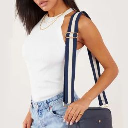 Accessorize London Webbing Navy Solid Small Sling Handbag-picture-11