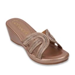 Catwalk Women's Golden Casual Wedges-image-29