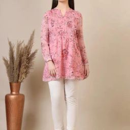 Aurelia Pink Relaxed Fit Floral Print Kurtis-picture-18