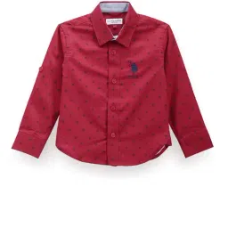 U.S. Polo Assn. Kids Red Printed Full Sleeves Shirt-picture-10