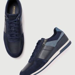 Geox Men Colourblocked Leather Sneakers-picture-36