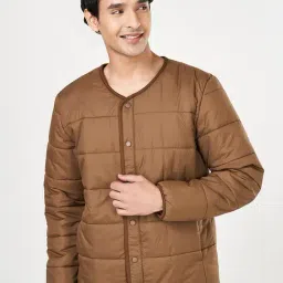 Byford By Pantaloons Khaki Regular Fit Quilted Jacket-image-80