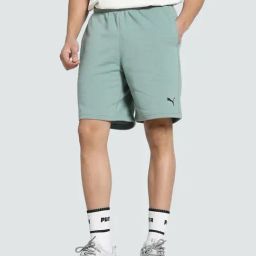 Puma Green Moon Cotton Regular Fit Sports Shorts-image-14