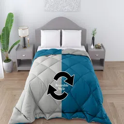CHICERY Grey & Blue Geometric Heavy Winter Double Bed Comforter-image-52