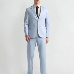 Arrow Blue Regular Fit Checks Two Piece Suit-image-70