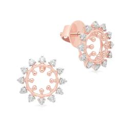 Malabar Gold and Diamonds 18k Rose Gold Stud Earrings-image-97