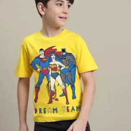 Kidsville Boys Yellow Cotton Printed T-Shirt-image-67