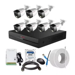 CP PLUS CCTV Combo Kit 2.4 MP Full Colour HD Audio Indoor & Outdoor with 8 Channel DVR, 7 Bullet Camera, 8 Channel SMPS, 70 m Copper Cable, 2 TB HDD & Connectors-image-92
