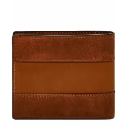Fossil Everett Brown Paneled Bi-Fold Wallet for Men image 2