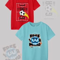 Codez Kids Red & Blue Printed T-Shirt (Pack Of 2)-image-71