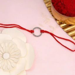 Giva 925 Silver Silver Woven Feelings Rakhi-image-3