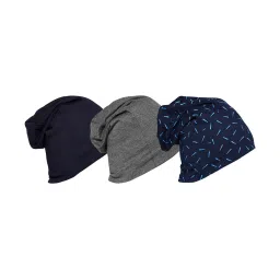 Vimal Jonney Multicolor Solid Beanies Set of 3 image 1