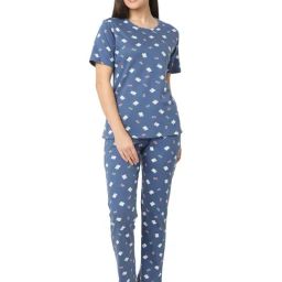 Smarty Pants Blue Printed T-Shirt With Pyjamas-image-7