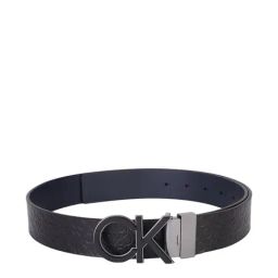 CALVIN KLEIN Seas Mono Black Logo Leather Reversible Belt-48