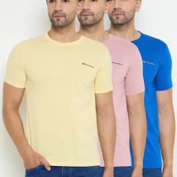 Duke Multi Regular fit Solid T-Shirts (Pack of 3)-image-40