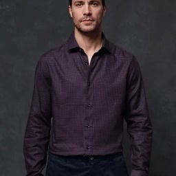 Rare Rabbit Brown Regular Fit Solid Shirt-image-54