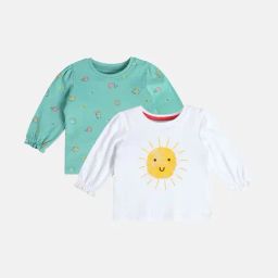 Miniklub Girls White & Blue Regular Fit Knitted Top - Pack of 2-picture-16
